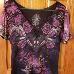 REBEL SAINTS SHIRT SIZE XL